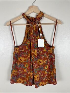 Jennifer & Grace Rust Floral Top. Small